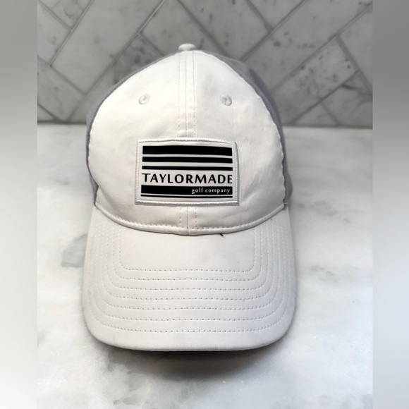 TaylorMade White and Gray Golf Hat - Picture 1 of 6